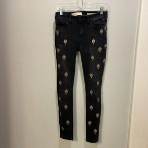 𝅺Pilcro and the letterpress Womams beaded jeans
